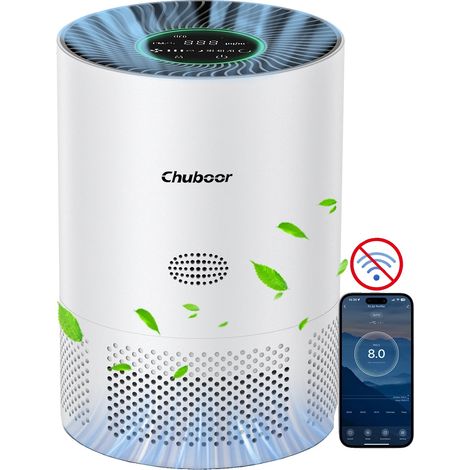 Purificador de aire, filtro HEPA H13, control Wi-Fi inteligente, blanco - Sin Wi-Fi (1/2)