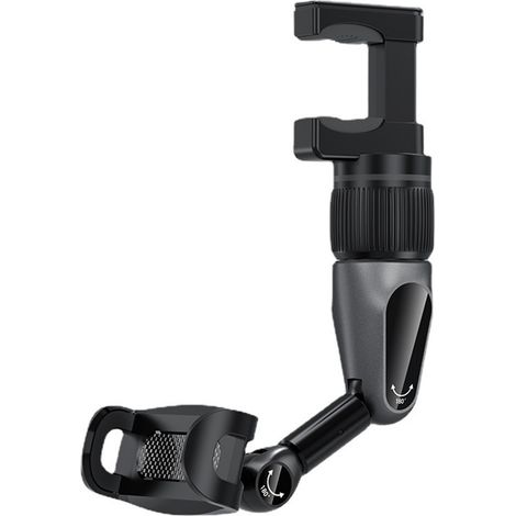 Soporte flexible para teléfono móvil en el espejo retrovisor del coche, ajustable 360°, para una conducción segura. (1/5)