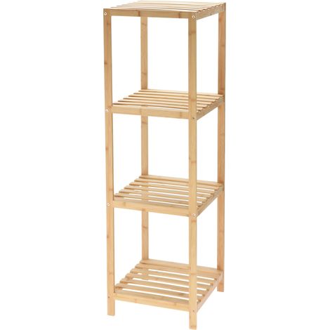 Étagère en bambou à 4 niveaux, 110 cm (1/3)
