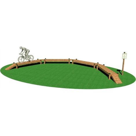 Curva Sopraelevata 3204 Giochipark legno pino EN 1176 cm965x450x45h interrare