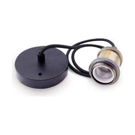Portalampada 1M cavo in ottone nero GSC 0704714