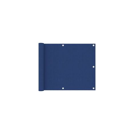 Paravent de balcon bleu, 75 x 500 cm, tissu Oxford - Crezuo (1/4)