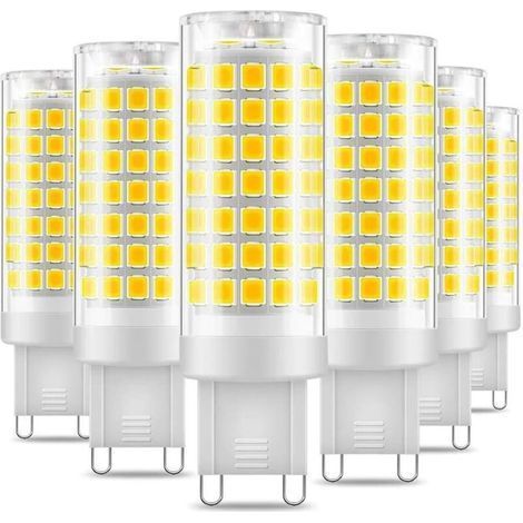 Ampoule G9 LED Blanc Froid 6000K 7W Lampes Equivalente 60W Halogène Lumière 650LM Économie d\'énergie Sans Scintillement Culot G9 Standard AC 220-240V Non-dimmable Lot de 6 (1/5)