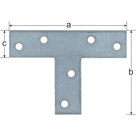 Connecteur plat en T 76x16 mm (1/2)