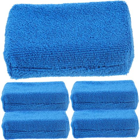 5pièces Lot de Tampons Applicateurs De Cire Fibre pour Voiture Usage Polyvalent pour Polissage Et Entretien Automobile (1/5)