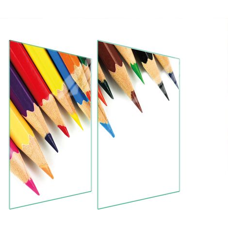 Assiette de protection en verre pour la cuisine 2x35x52 colorée (1/5)