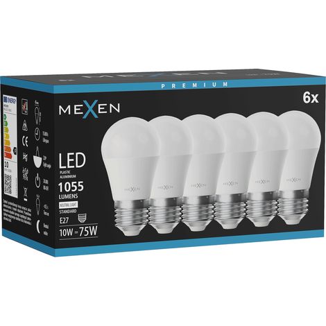 Mexen Nova 6x Ampoule LED E27, G45, 10W, Neutre - 4000K, 1055 lm - L101-E27-1040-01x06 (1/3)