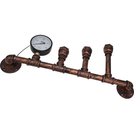 Applique murale en fer 3 bras, lampe tuyau d'eau, style steampunk rétro, avec douille E27, pour restaurant ou couloir, 220V. (1/5)