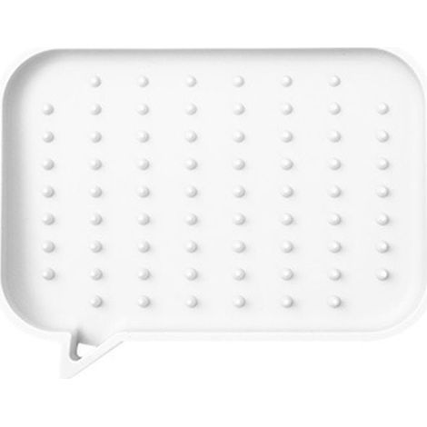 Silicone household soap dish with drainage - Creative design - 12.8 x 9 cm