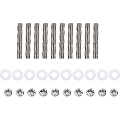 Decdeal Kit de boulons de goujons de collecteur d'admission de remplacement pour Acura B D H F B18 GSR SI, tous les modèles