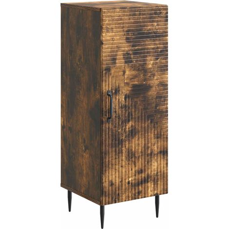 Credenza Rovere Fumo 33 x 34,5 x 89,5 cm Legno ingegnerizzato vidaXL