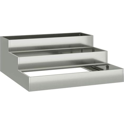 Cache-pot de jardin,Jardinière,Bac à fleurs Argent 90 x 90 x 35 cm Acier galvanisé CFW76253 (1/5)