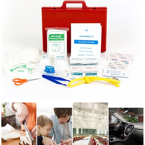 Trousse de secours d'urgence 19 pièces pour camping et randonnée (1/5)