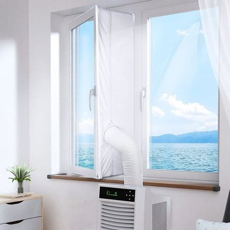 Joint de Fenêtre pour Climatisation Mobiles 300CM - Etanche - Réutilisable - Blanc (1/5)