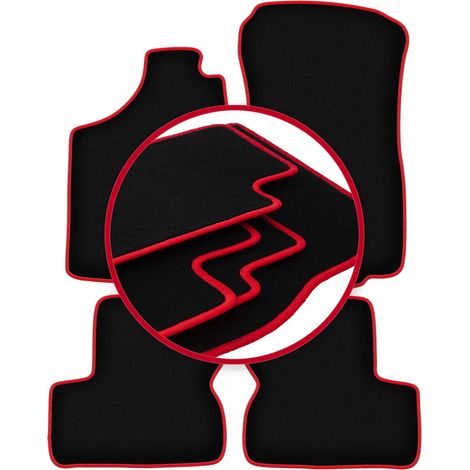 CARLUX-RED Autofußmatten für: Opel Astra F Fließheck, Limousine, Kombi, Cabrio (1991-2002)