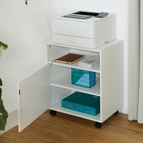 Carrello mobile per ufficio con 3 scomparti