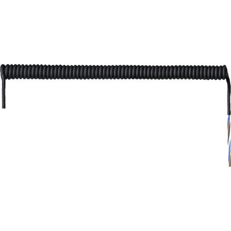 Cordon spiralé 8x1mm² nu extensible 3m