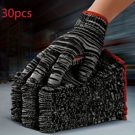 30 pièces - rayures noires et blanches - épais et résistant - confortable et respirant - lavable à la main ou en machine - adapté à divers usages intérieurs et extérieurs (1/4)