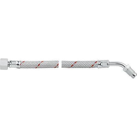 Flexible de bruleur fioul avec ecrou-raccord 3/8", coude avec nipple bicone amovible 1/4" 1000 mm, Viesmann"