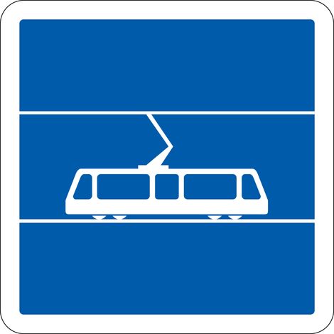 Panneau Indication C7 – Arrêt tramway – Carré Classe 1 350 mm – Gamme BRETAGNE (1/5)