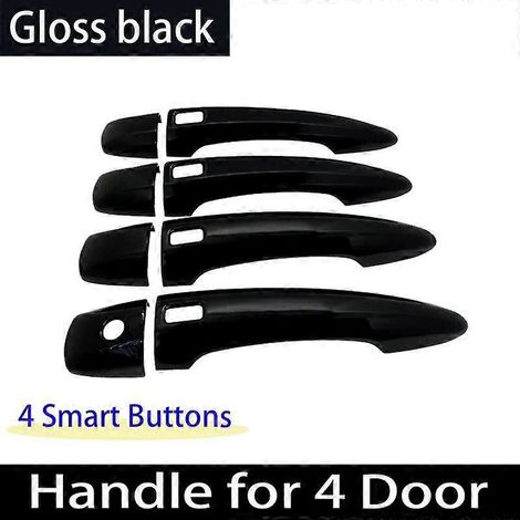 Cache-poignées de porte noir pour Nissan X-Trail T33 Rogue MK4 4 (2021-2023) - Accessoires auto décoratifs - Autocollant - 4 poignées, 4 boutons (1/5)