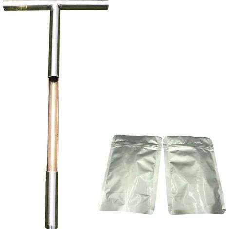 Sonde D'échantillonnage Sol - Tête Pointue Acier Inoxydable - Graduation 7,87 Cm - Poignée T 25,4 Cm - Pour Jardin Pelouse Golf - 1 Pièce (1/5)