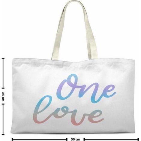 Sac shopping coton réutilisable Bonamaison 70 x 50 cm - tote bag épaule, lavable, A4 (1/2)