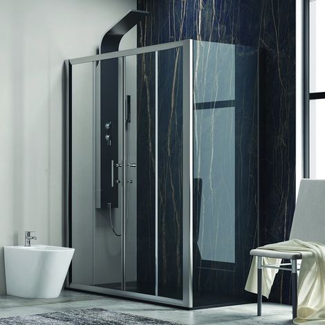 Box Doccia angolare 170x70 cm apertura scorrevole centrale KF6000S kamalu