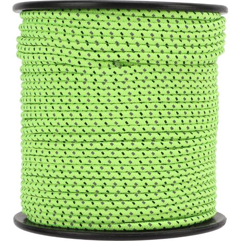 Corde de Camping Réfléchissante Fluorescente 50m pour Tente de Randonnée et Trekking