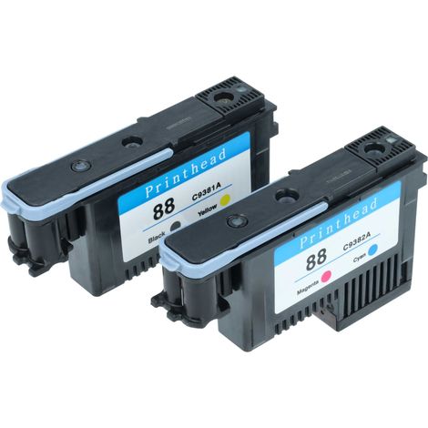 vhbw 2x Printhead compatible with HP Officejet Pro L7681, L7650, L7680, L7588, L7600, L7700 Printer Black/Cyan/Magenta/Yellow 6.4 cm Wide (1/4)