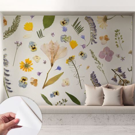 Carta da parati autoadesiva - fotomurale - decorazione parete - murale - adesivo da muro - Fiori primaverili 208x146 cm (1/5)
