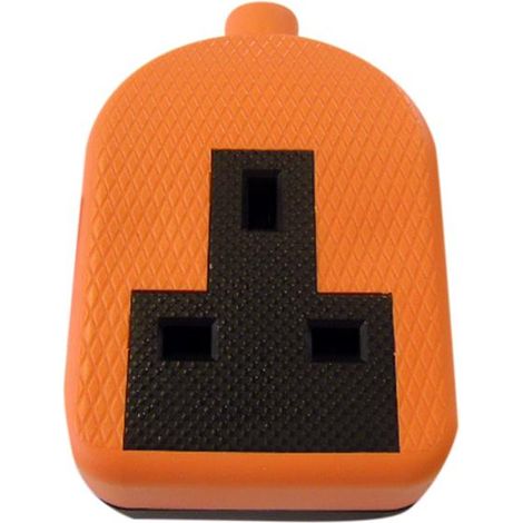 Dencon 13A 1-Gang Orange Trailing Socket Replacement (1/2)