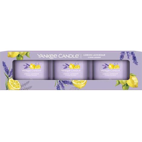 Coffret de 3 mini bougies Yankee Candle citron lavande de 37 g