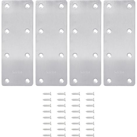 plaques plates avec vis en acier inoxydable à angles fixes (1/5)