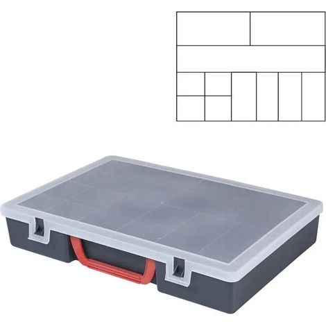 Scatola organizer mega classic 350 11 scomparti maniglia (1/3)
