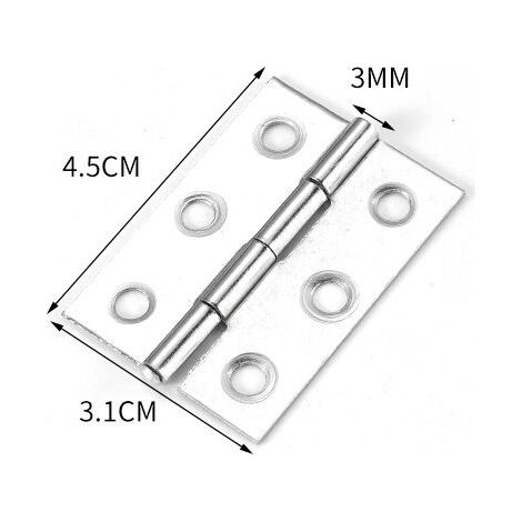 Paumelles, Charnière Inox, 10 pcs Charnière Meuble Charnière Porte Charnière Piano Pour La Maison Meubles Matériel Armoire Garde Porte Tiroir (1/5)