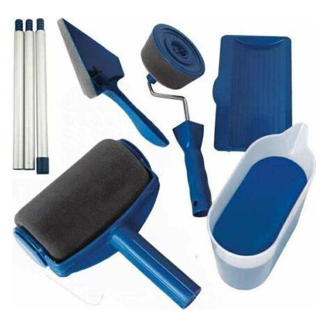 BUNTHAUS PA Rouleau à peinture sans couture Paint Roller Set pour la peinture de murs, portes, planchers, plafonds, Toit ou autre grande surface, pas de préparation, pas de désordre (1/5)