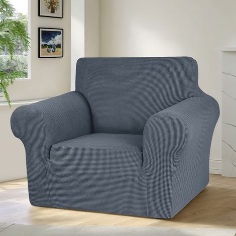 Undurchlässiges, dehnbares Canapé-Housse aus Spandex-Jacquard mit Antidérapante-Mousse (1 Stück, Grau) (1/4)