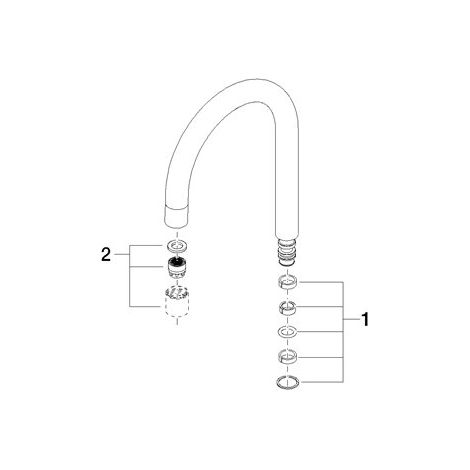 Dornbracht 90282221701-00 Bec de robinet Pièces de rechange