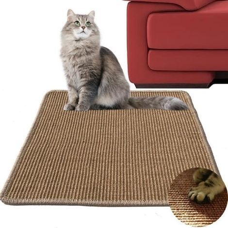 Katzenkratzmatte 30x40cm Natürliche Sisal Horizontale Kratzmatte Kratzbrett für Böden schützt Möbel und