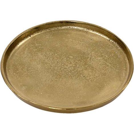 Piatto Decorativo in Alluminio D. 30 cm - Oro (1/2)