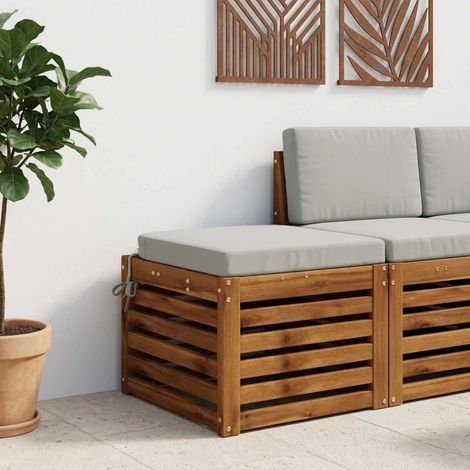 vidaXL Cojín de asiento de 1 pieza SOEST 100% Poliéster Gris (1/5)