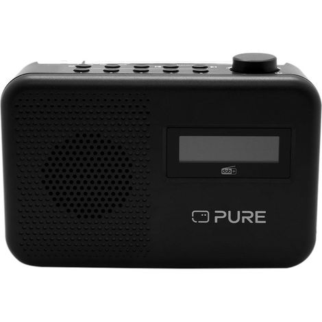 Pure Elan One2 Radio Portátil Dab+/FM con Bluetooth 5.1 (Pantalla LCD, 10 Botones de Memoria, Funciona con 4 Pilas AA) Negro Carbón (1/5)