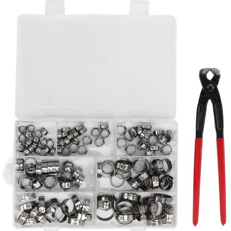 d assortiment de 130 colliers de serrage en acier inoxydable