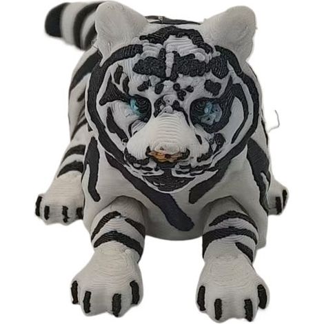 Tiger - Figurine 3D Imprimée avec Articulations Mobiles - Décoration Bureau et Intérieur - Lot de 1 (1/2)