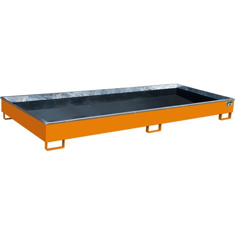 Bauer Südlohn Bac à étagère avec insert PE RW 3300-2 PE, peint, orange jaune
