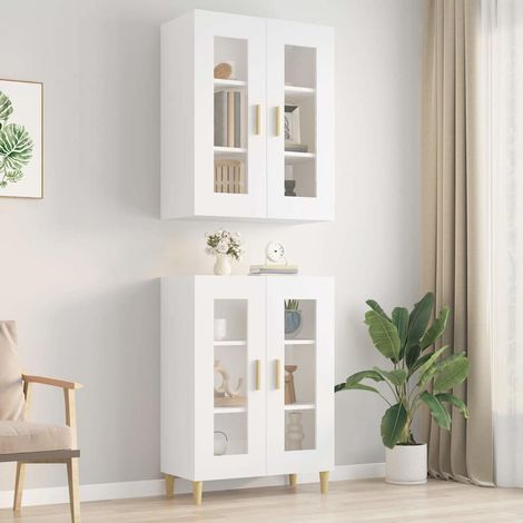 vidaXL Hanging Wall Cabinet White 69,5x34x90 cm (1/5)