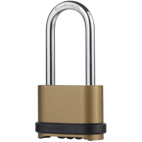 Cadenas Code 4 Chiffres, Cadenas à combinaison Anse Longue étanche pour l'extérieur en zinc, Cadenas de Sécurité pour Jardins,Cours,Porte,Clôture,Casier (1/4)
