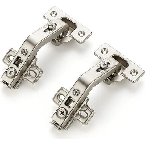 Charnières de porte de cuisine à 135 degrés compatibles avec les armoires d'angle à plateau tournant, cadre avant complet, dissimulées (paquet de 2) (1/5)