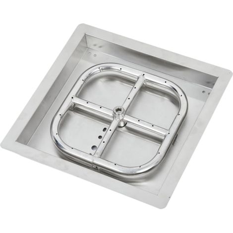 brûleur foyer extérieur acier inoxydable haute résistance stable pour terrasse et jardin extérieur (1/5)